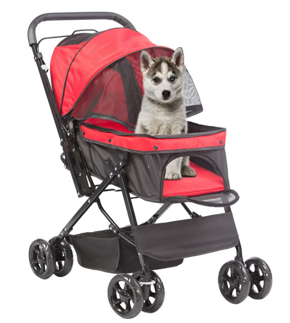 Koreyosh 4-Wheel Foldable pet Stroller